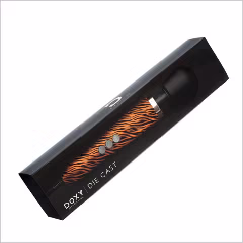 Doxy Cast Massager - Tiger - Packaging