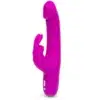 Lovehoney Happy Rabbit Slimline Realistic Rechargeable Rabbit Vibrator - Purple