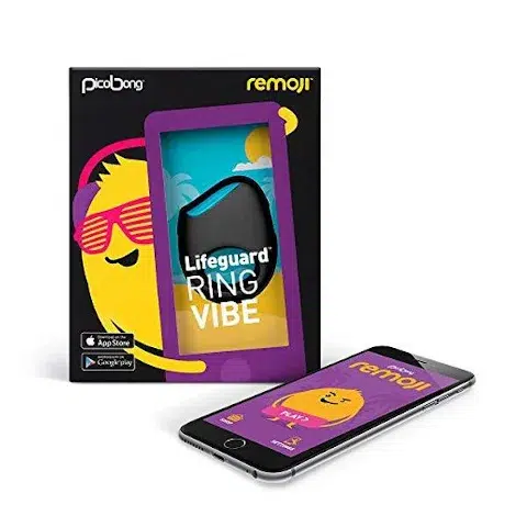 Picobong Lifeguard Premium-Grade Silicone Vibrating Couples' Ring with Mobile App Control - Black with Packaging