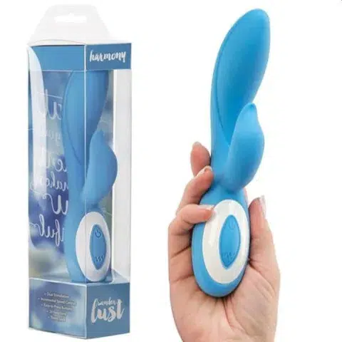 Swan Wonderlust Harmony Rabbit Vibrator - Blue