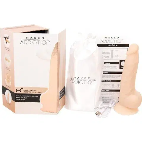Swan Naked Addiction - 8" Rotating Vibrator - Image 4