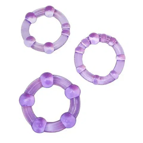 Get Hard Cock Rings - 3pcs - Purple