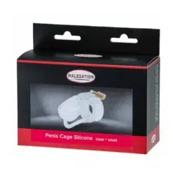 Malesation Penis Cage Silicone Clear Small Packaging