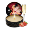 Shunga Mini Massage Candle - Sparkling Strawberry Wine - 6 pcs