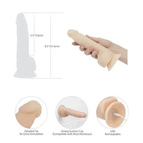 Naked Addiction - 8" Rotating Vibrator