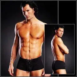 BlueLine Mens Lace-Up Trunk - Black - S/M
