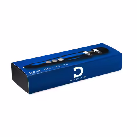 Doxy Die Cast 3R Massager - Blue Flame - Packaging