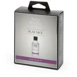 Fifty Shades Play Nice Vanilla Massage Oil - 90ml - Packaging