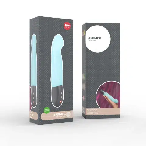 Fun Factory Stronic G Pulsator- Pool Blue - Packaging