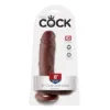 King Cock 8 Inch with Balls - Brown