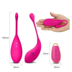Love Egg Silicone Vibrator and Remote Size