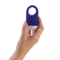 Ooh Cock Ring #3 - Electric Blue with Motor in Hand