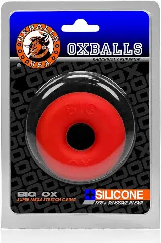 Oxballs Big Ox Cockring - Red with Packaging