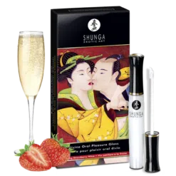 Shunga Devine Oral Pleasure Gloss - Sparkling Strawberry Wine