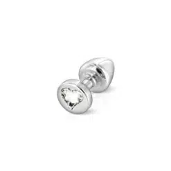 Diogol Anni Heart Crystal Anal Plug Silver