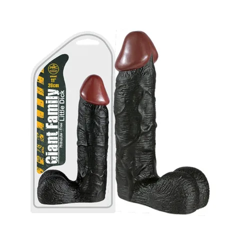 NMC Giant Family Little Dick 11 Inch Dong Black with Packaging