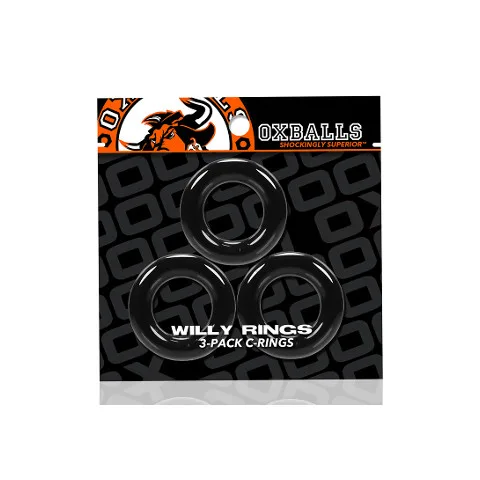 Oxballs Willy Rings 3 Pack - Black - Image 2