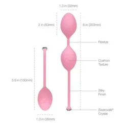 Swan Pillow Talk Frisky - Pink Kegel Balls Sizes