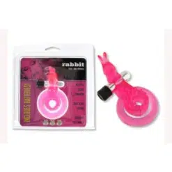 Cock and Ball harness rabbit vibrating cock ring pink