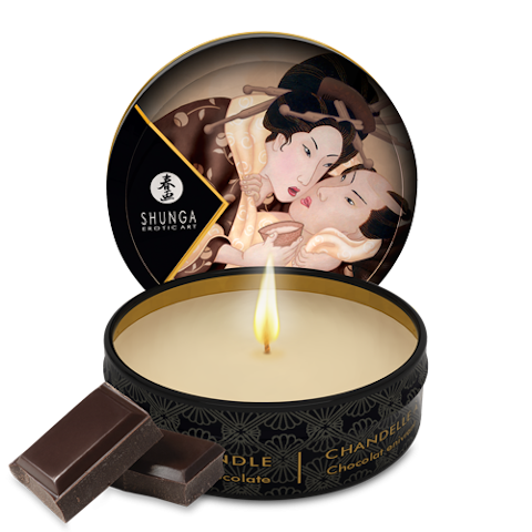 Shunga Mini Massage Candle - Chocolate - 6 pcs