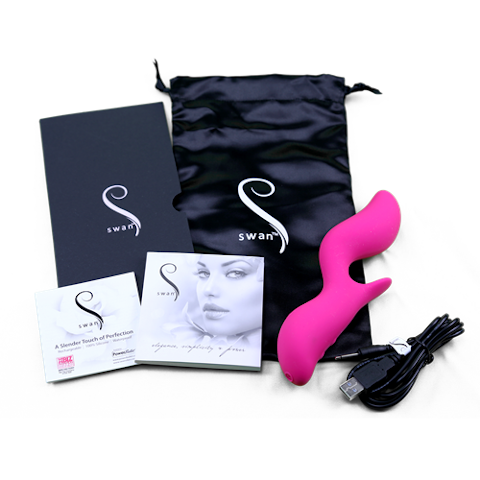 Swan The Black Swan Packaging with Charger, Users Manual and Black Satin Storage Pouch